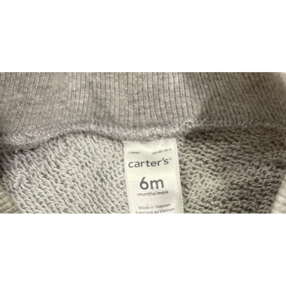 CARTERS Gray Sweatpants Elastic Waistband Ribbed Cuffs - Picture 4 of 4